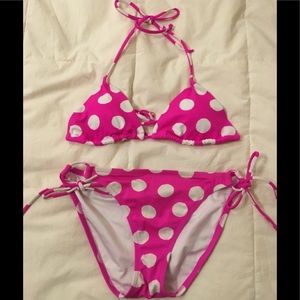 Victoria’s Secret pink polka dot bikini set